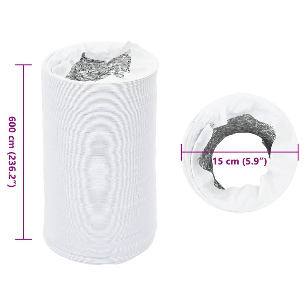 vidaXL - Ventilatieslang - Ø15 - 6 - m - cm - aluminium - en - PVC-3