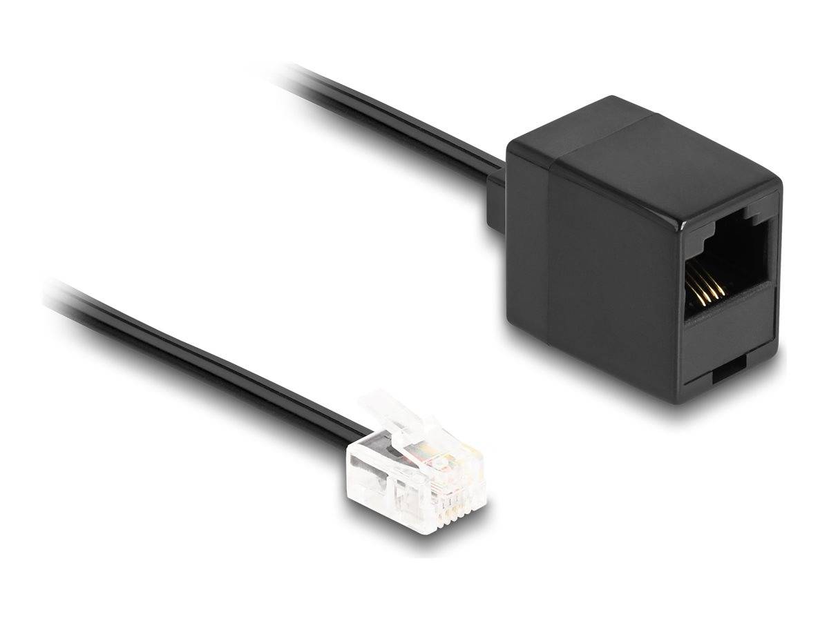 RJ11 (m) - RJ45 (v) DSL modem/router kabel | zwart | 1 meter-0