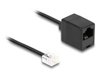 RJ11 (m) - RJ45 (v) DSL modem/router kabel | zwart | 1 meter-1