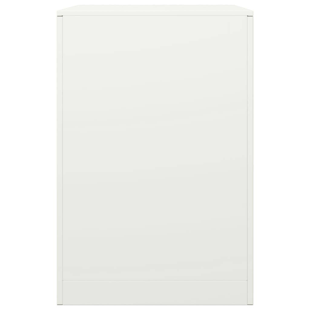 vidaXL - Haardhoutrek - 60x40x60 - cm - staal - wit-4