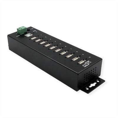 XSYS EX-1170HMVS 10-poorts USB 2.0 metalen HUB, 15KV Overspanningsbeveiliging-0