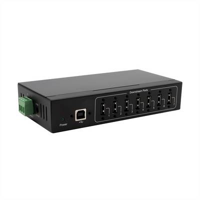 EXSYS EX-11217HMVS 7-poorts USB 2.0 metalen HUB met voeding 5V/2A Genesys-chipset-0