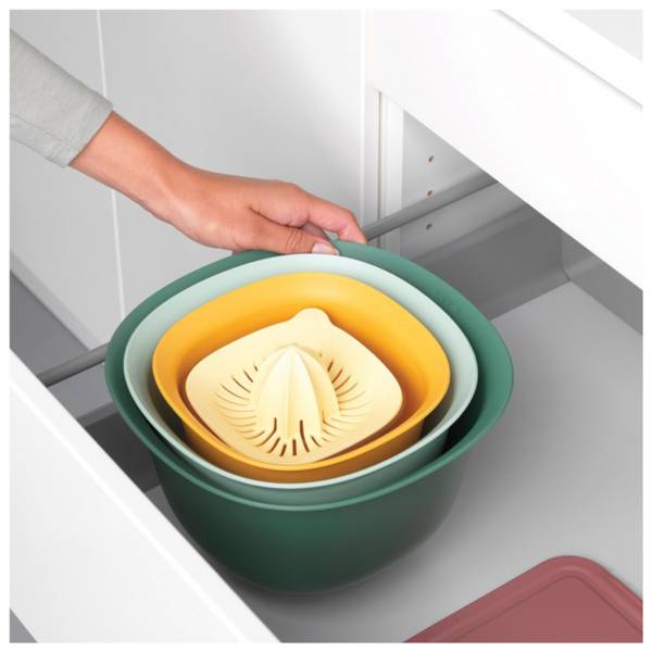 Brabantia Tasty+ Beslagkom Set - met Vergiet en Citruspers - Mixed Colours