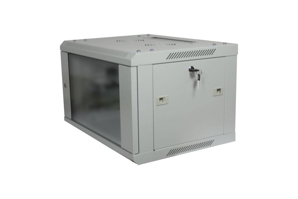 ALLNET 19"Wandgehäuse 6HE 1-teilig T450mm Lichtgrau zerlegt Flat Pack - Wandbehuizing-3