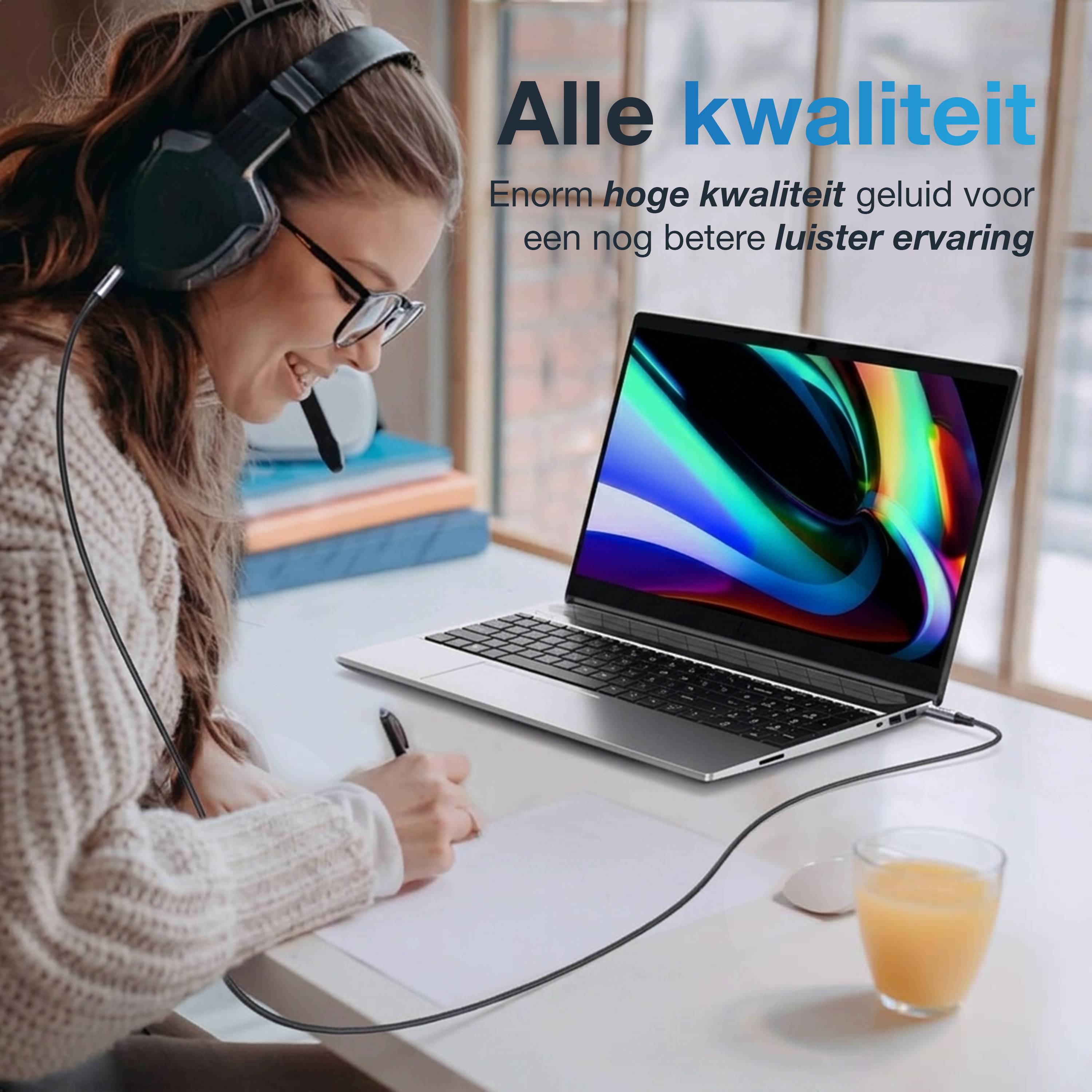 Qost - Aux Kabel - 5 Meter - Spacegrey-4