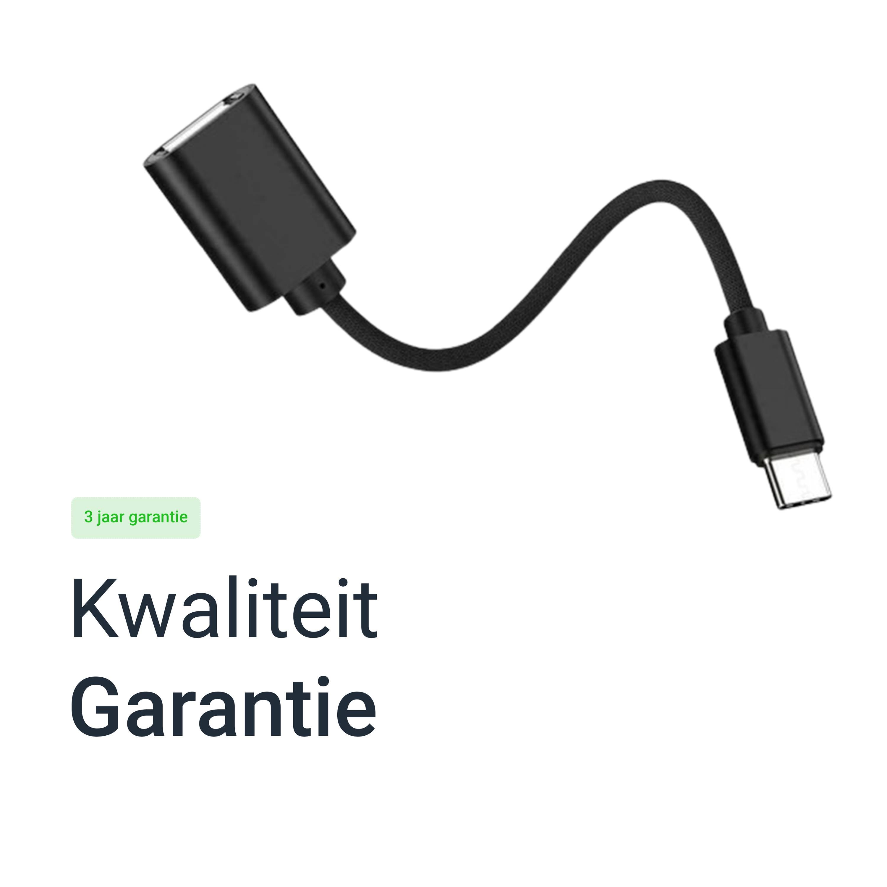 Qost USB-C naar USB-A-adapter - OTG - 10 Gbps - Zwart-1