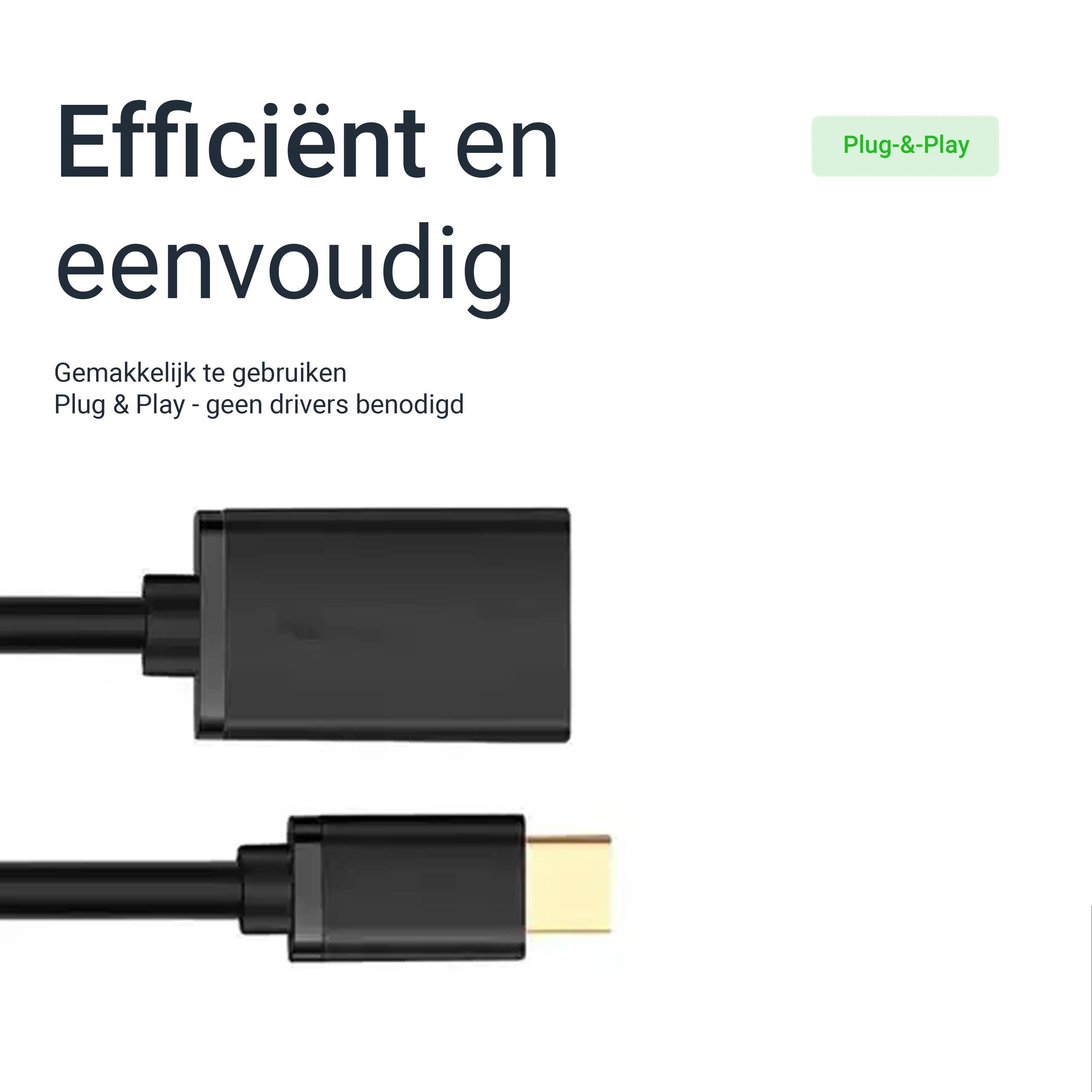 Qost USB-C naar USB-A-adapter - OTG - 10 Gbps - Zwart-2