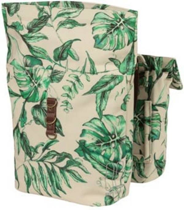 Dubbele fietstas Basil Ever-Green 28 tot 32 liter 28 x 16 x 35 cm - sandshell beige