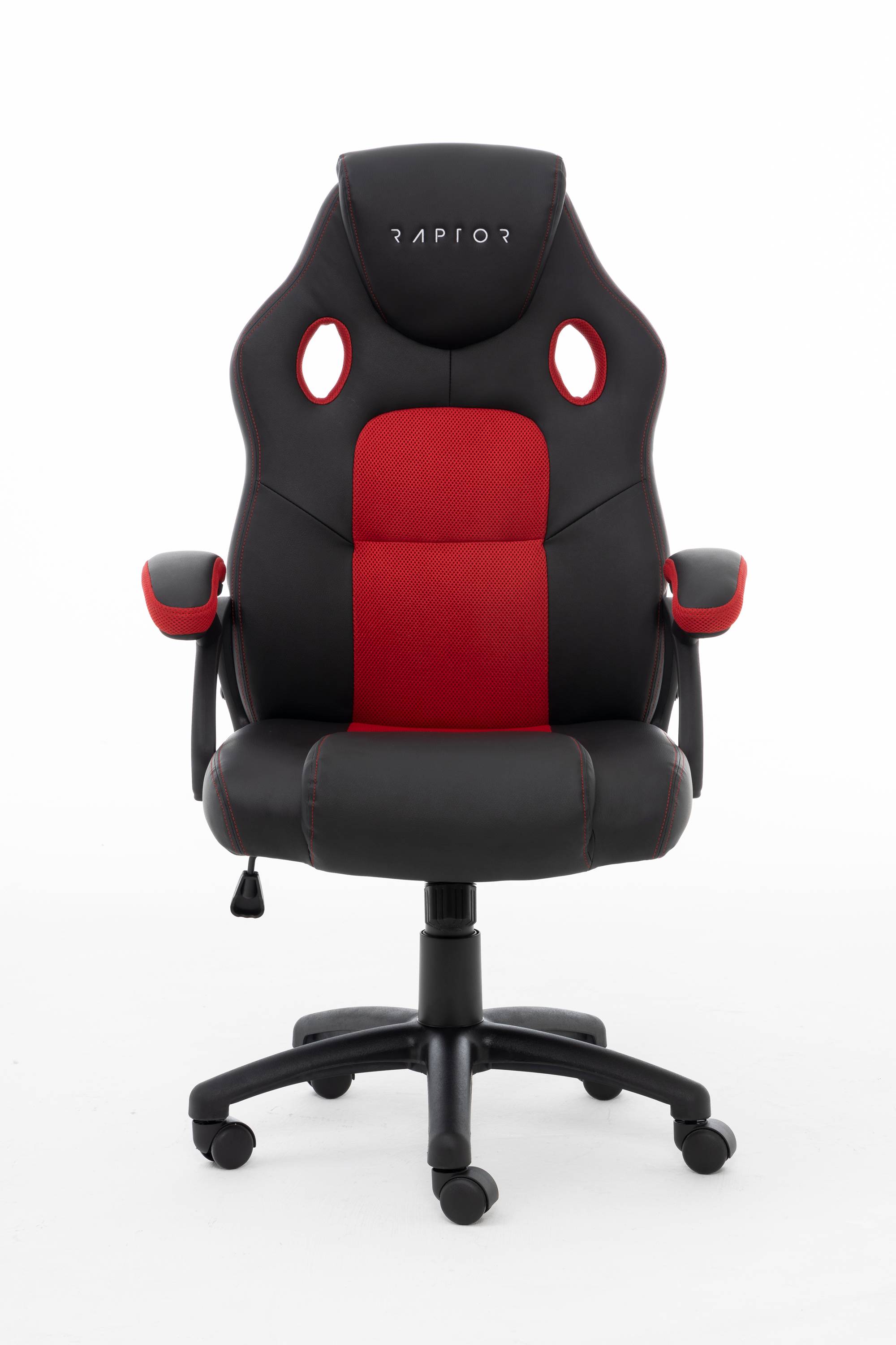 Raptor Gaming stoel GS-40 PU + Stof zwart/rood-0