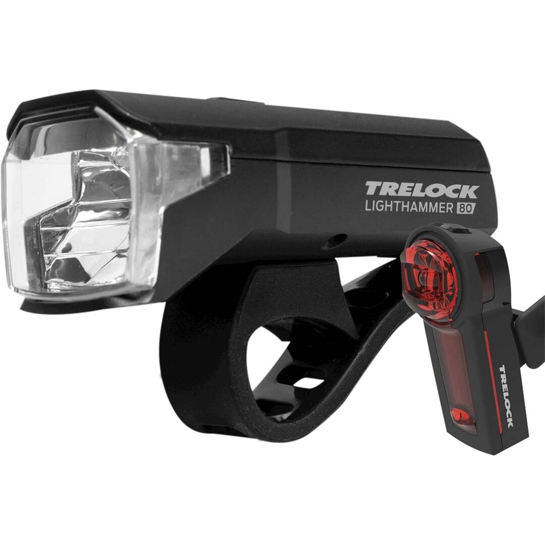 Trelock led verlichtingsset accu-voeding lighthammer ls 480 ls 740 bat.led light set ls 480 ls740 w.stop light-0