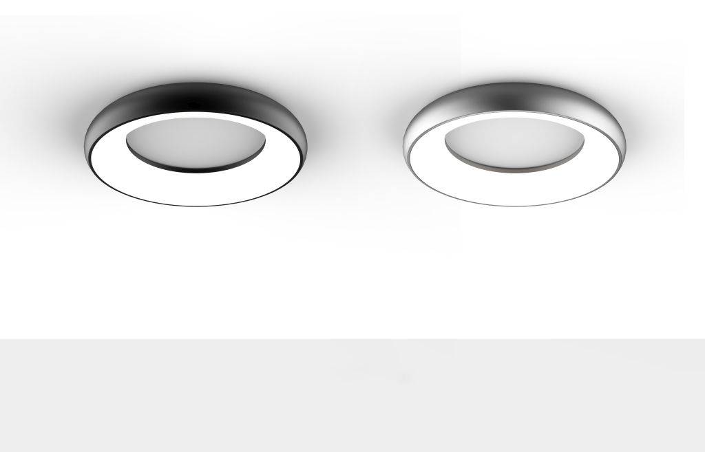 LED rond licht Donut ww zwart 25w-1