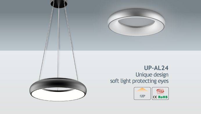 LED rond licht Donut ww zwart 25w-2