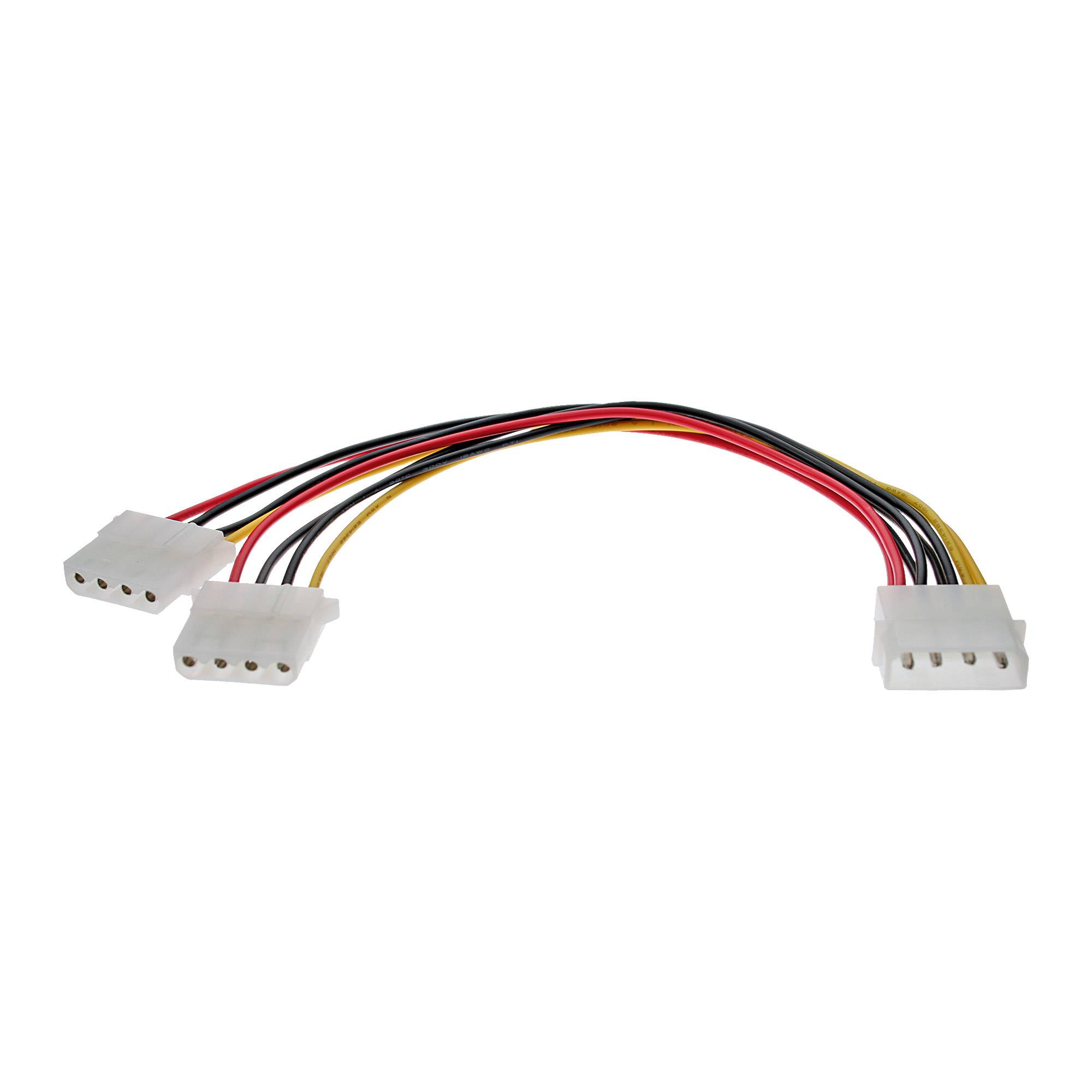 InLine® Power Y-Kabel intern, 1x 5,25" naar 2x 5,25", bulk 0,20m-0