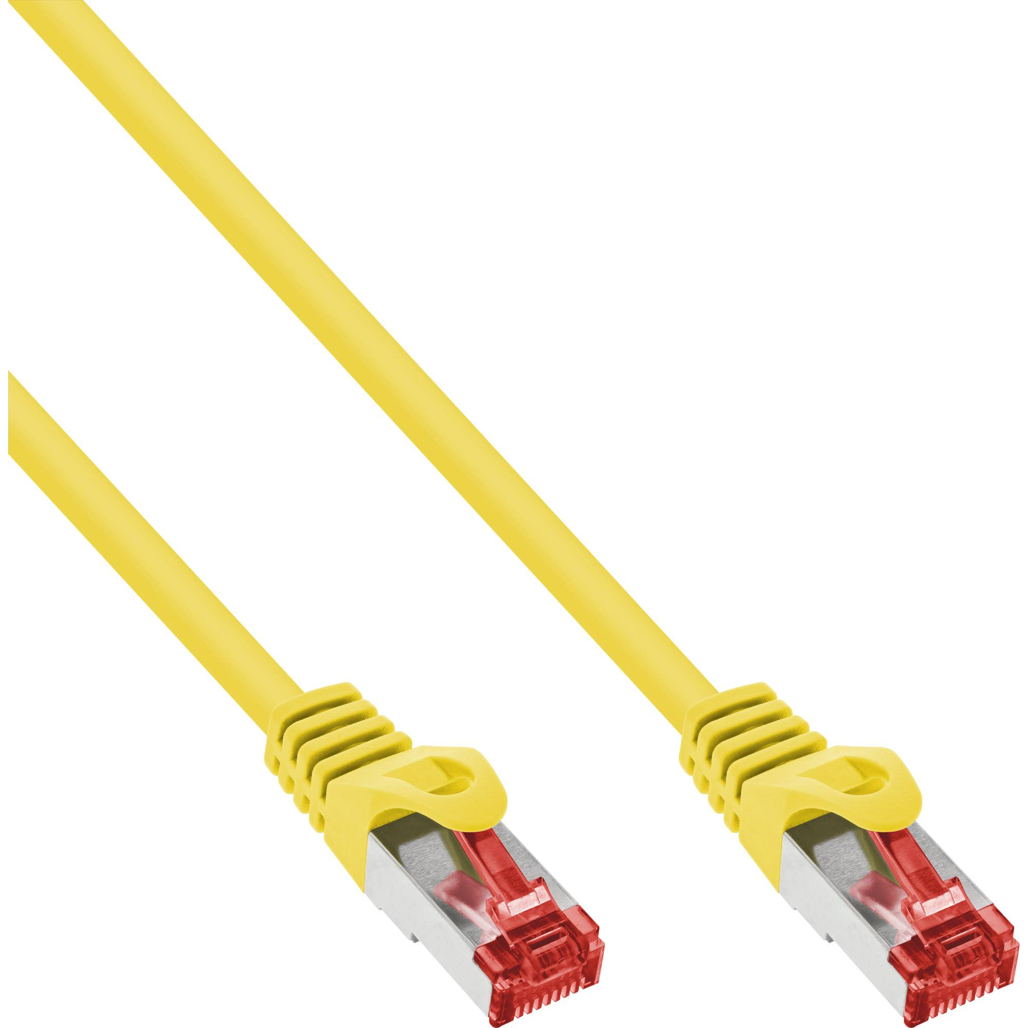 InLine - Patch-Kabel - RJ-45 (M) zu RJ-45 (M) - 2,0m - SFTP, PiMF - CAT 6 - ohne Haken, verseilt - Gelb (Packung mit 40-0