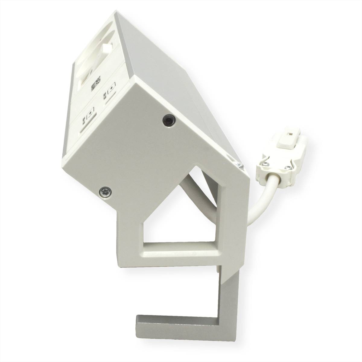 BACHMANN DESK2 ALU WIT 2xUTE 1xUSB A/C 22W 1xschakelaar 0,2m-1