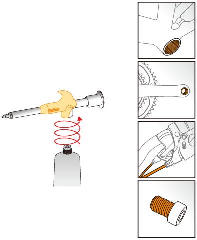 Vetspuit inclusief tube kopervet IceToolz C278 (120 ml)-0