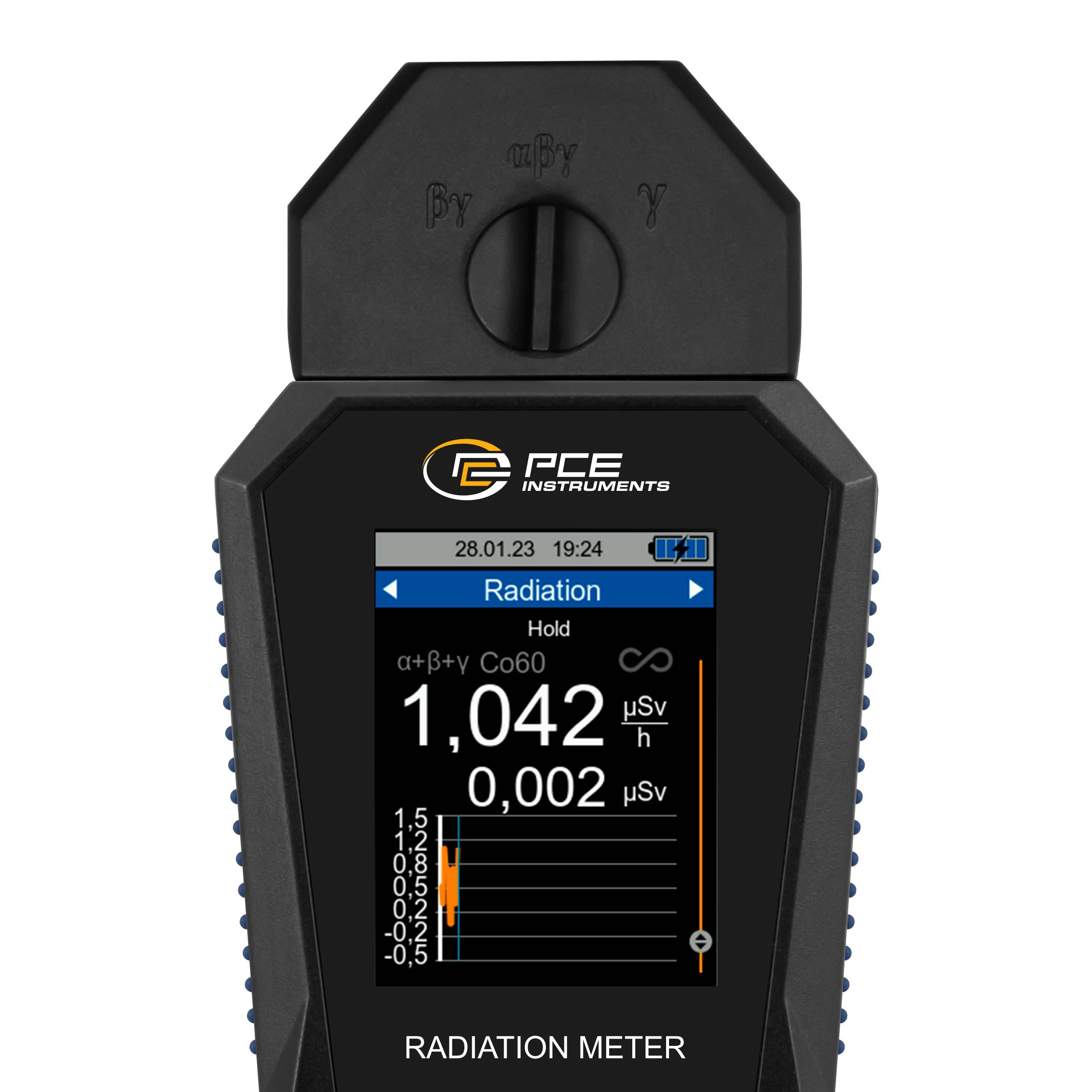 PCE Instruments Geigerteller Straling: Gamma, Alfa, Bèta Akoestisch signaal, Optisch signaal, Incl. dosimeter-1