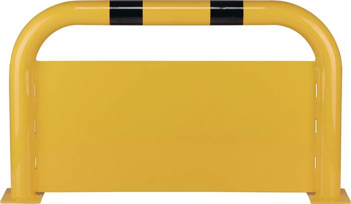 Beschermbeugel met onderrijbeveiliging - Geel & Zwart - x 1000 mm x 600 mm- - Gegalvaniseerd staal - 3,2 mm --1