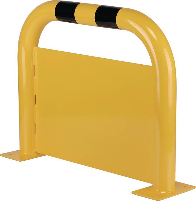 Beschermbeugel met onderrijbeveiliging - Geel & Zwart - x 750 mm x 600 mm- - Gegalvaniseerd staal - 3,2 mm --0