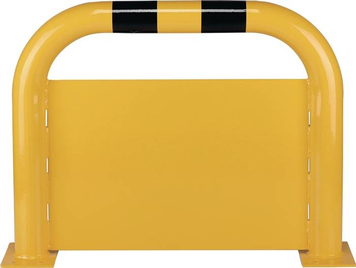 Beschermbeugel met onderrijbeveiliging - Geel & Zwart - x 750 mm x 600 mm- - Gegalvaniseerd staal - 3,2 mm --1