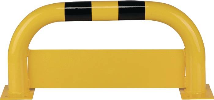 Beschermbeugel met onderrijbeveiliging - Geel & Zwart - x 750 mm x 350 mm- - Gegalvaniseerd staal - 3,2 mm --0