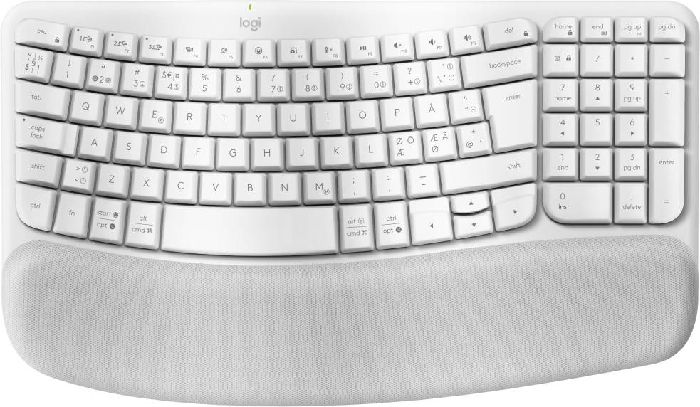 Logitech Wave Keys - Toetsenbord - Draadloos - Bluetooth LE - QWERTY - Off-White - Model 920-012299-0