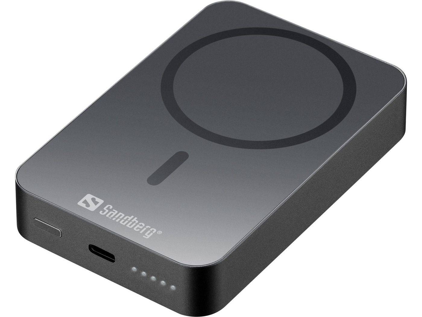 Sandberg Magnet Wireless Powerbank 10000mAh ALU is een superslimme powerbank met meerdere oplaadfuncties-1