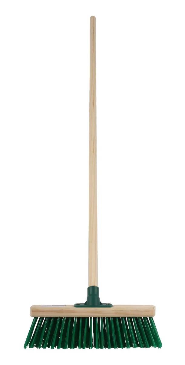 Talen Tools - Bezem - Rood - Harde haren - Houten steel - 120 centimeter-1