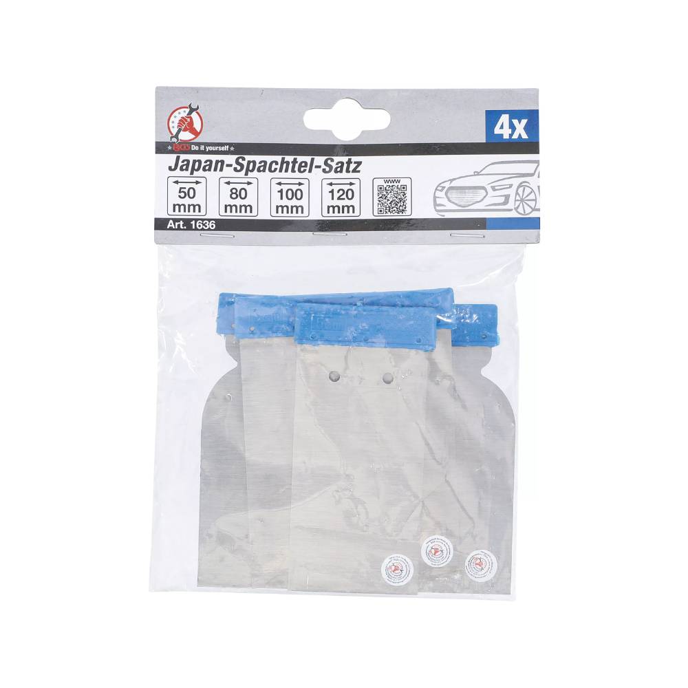 BGS Japans plamuurmes set verenbandstaal 50 / 80 / 100 / 120 mm-2