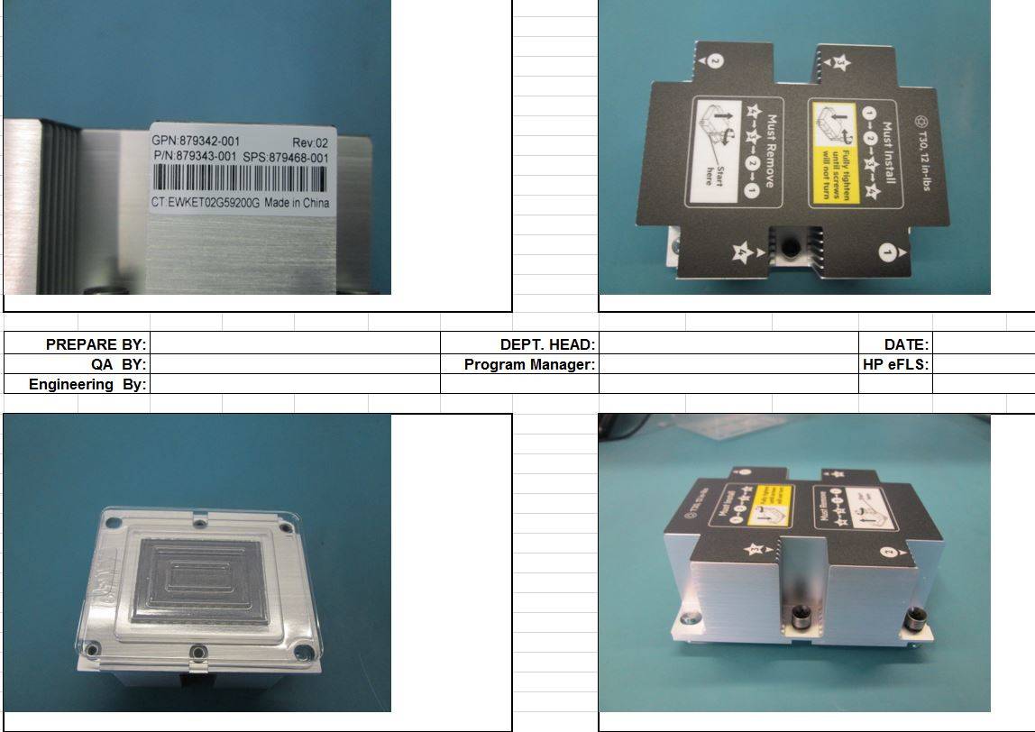 HP koelplaat voor ML350 G10-0