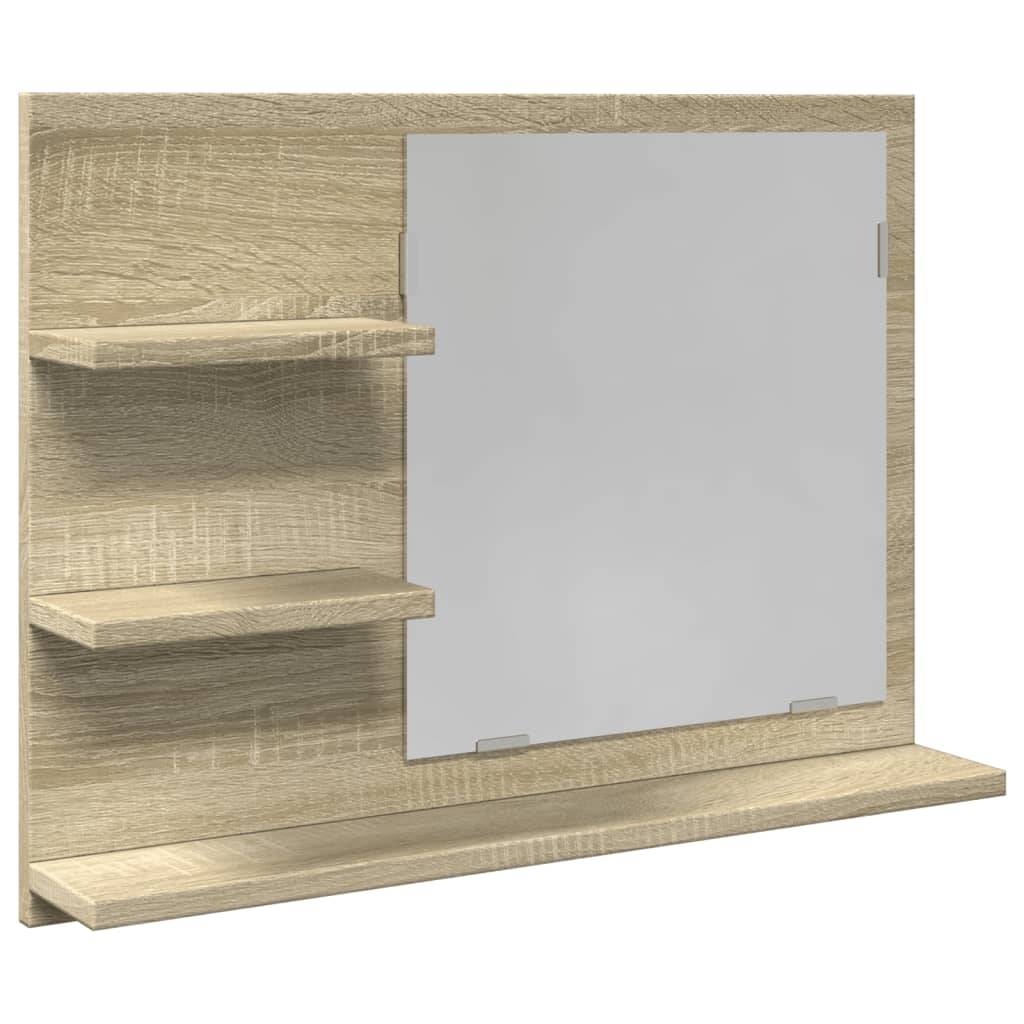 vidaXL - Badkamerspiegel - 60x10,5x45 - cm - spaanplaat - sonoma - eikenkleurig