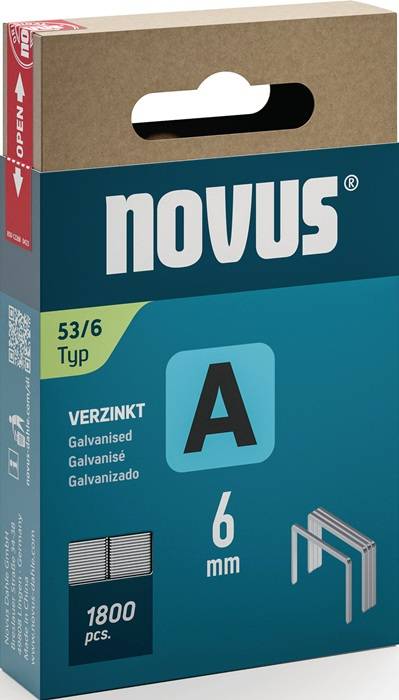 Novus Niet met fijne draad A 53/6mm (1.800 stuks)