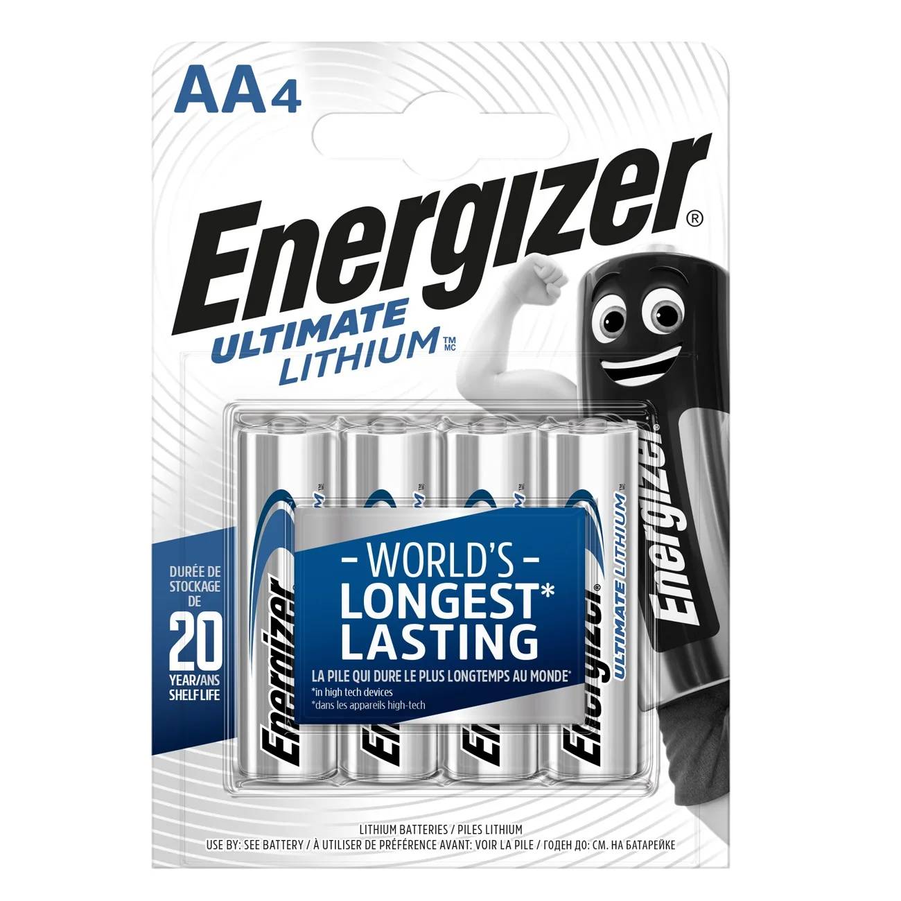 Energizer L91 lithiumbatterij AA 1,5 volt, 3000 mAh blister met 4 packs MIgnon AA LR6-0