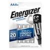Energizer L92 lithiumbatterij AAA, 1,5 volt 1260 mAh 4-delige blister