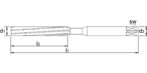 Phantom HSS Handruimer DIN 206-B H7 13/32"-1