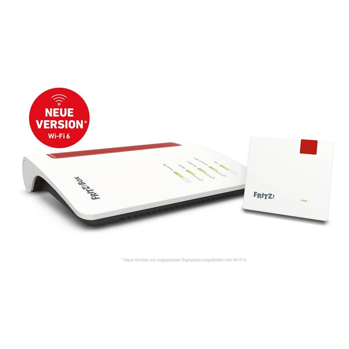 FRITZ! Mesh Set 7530 AX + 1200 AX Dual-Band (2,4 GHz/5 GHz) Wi-Fi 6 (802.11ax) Rot - Weiß 4 3G Intern (20003049)-0