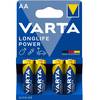 Varta LONGLIFE Power 4906 Mignon / AA 4-delige blister "Made in Germany"