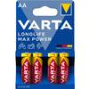 Varta AA (LR6) Longlife Max Power batterijen - 4 stuks in blister