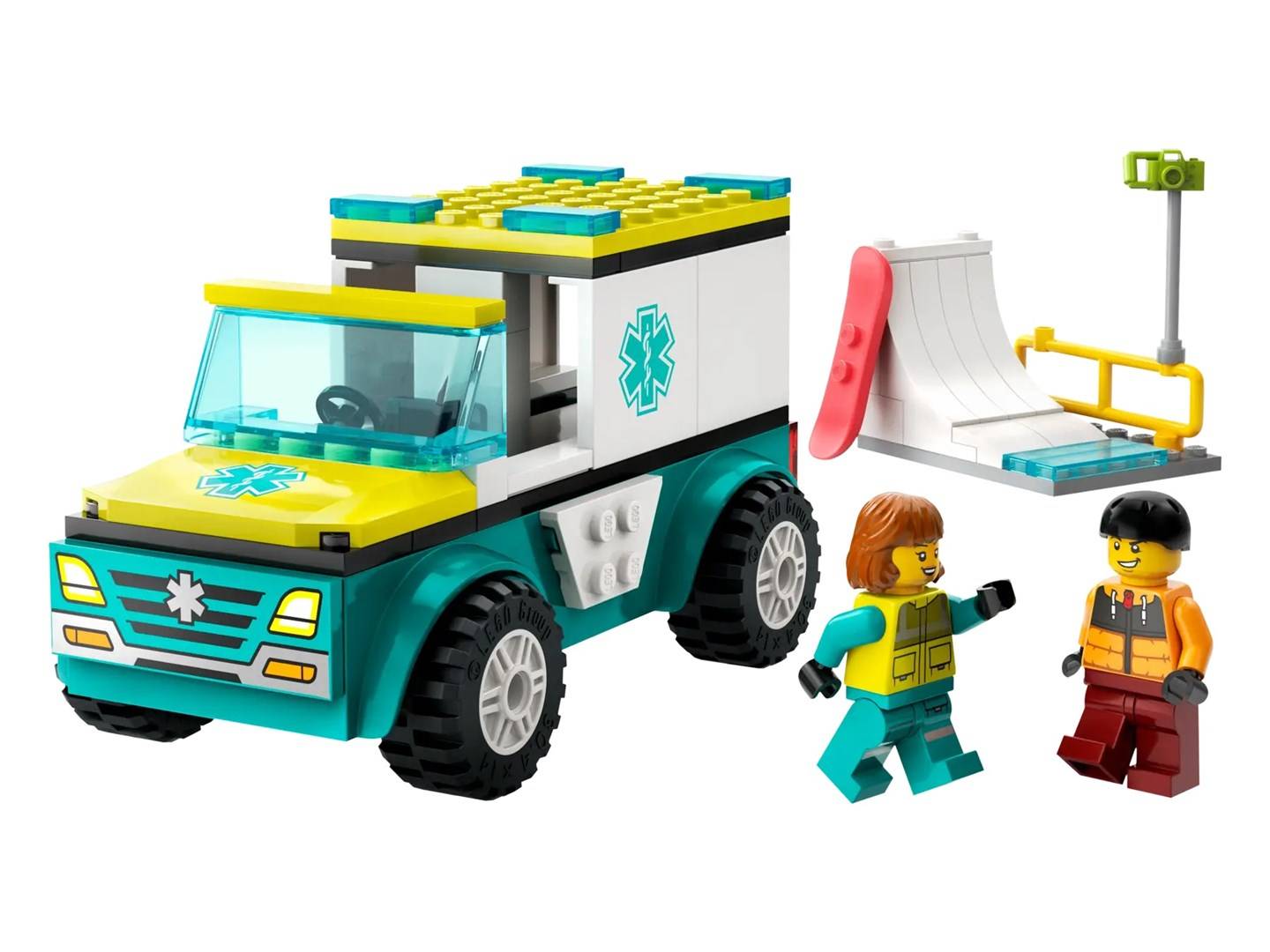 LEGO CITY 60403 NOODAMBULANCE EN SNOWBOARDER-2