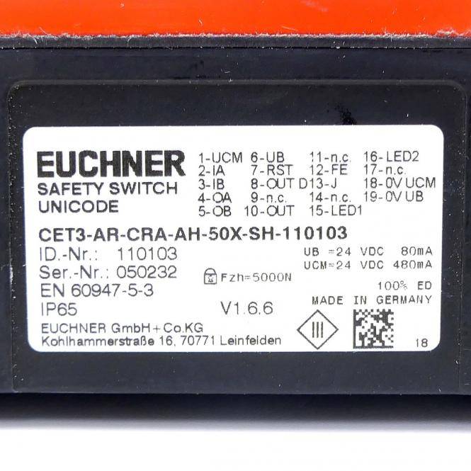 Euchner Sicherheitsschalter CET3ARCRAAH5 #110103-1