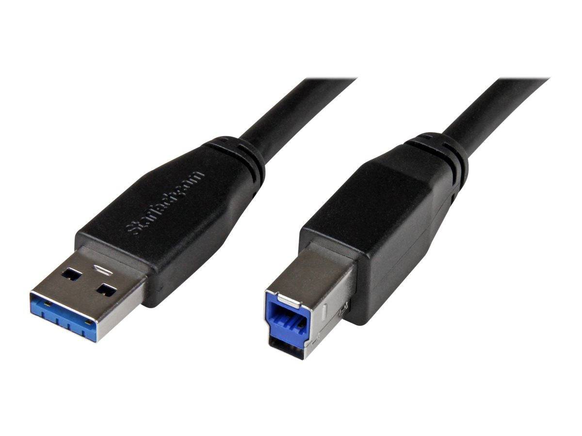 StarTech.com Actieve USB 3.0 USB-A naar USB-B kabel 10m - USB 3.1 (Gen1) 5Gbps verlengkabel - Cable for Harde schijf, Do-0