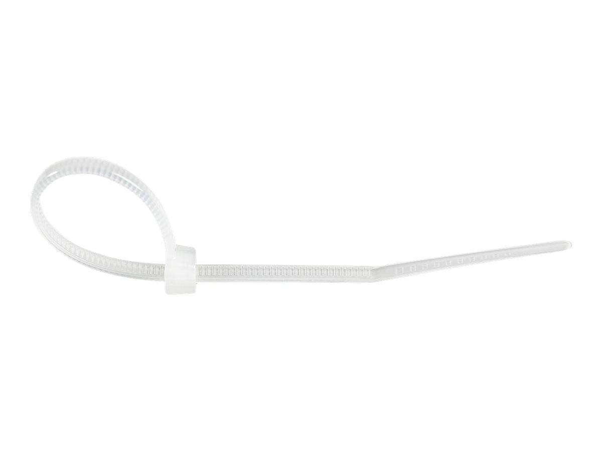 StarTech.com 10 cm WItte Kabelbinders - 2 mm Breed, 22 mm Bundeldiameter, 8 kg Treksterkte - Zelfsluitende Snelbinders u-1