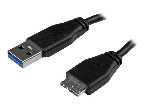 StarTech.com 15 cm korte, dunne SuperSpeed USB 3.0 A-naar-Micro-B-kabel - M/M - Cable for Harde schijf, Kaartlezer, Draa