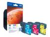 Brother Original LC-1100 Druckerpatronen 3er Multipack C/M/Y 750 Seiten (LC1100HYRBWBPDR)