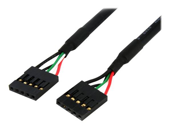 StarTech.com 60 cm Interne 5-pins USB IDC Moederbord Aansluitkabel F/F - Zwart