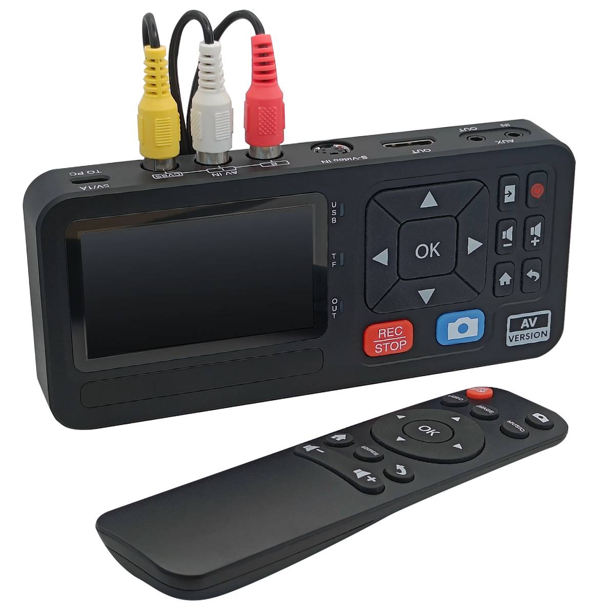 Mini HD Video Recorder - AV Video Grabber - Video's Digitaliseren - Ingang: RCA/S-Video/3.5mm Jack - Uitgang: HDMI/3.5mm-0