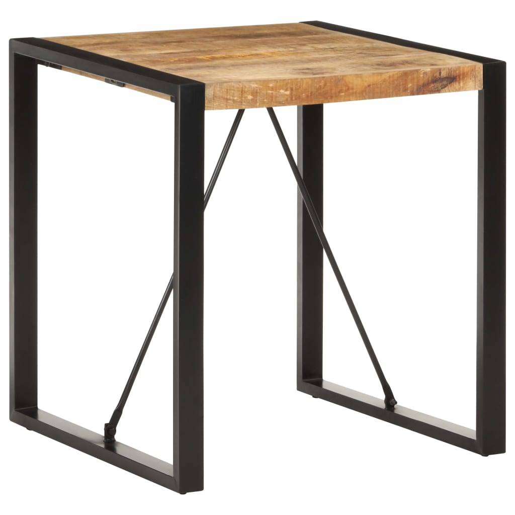 vidaXL - Eettafel - 70x70x75 - cm - massief - ruw - mangohout