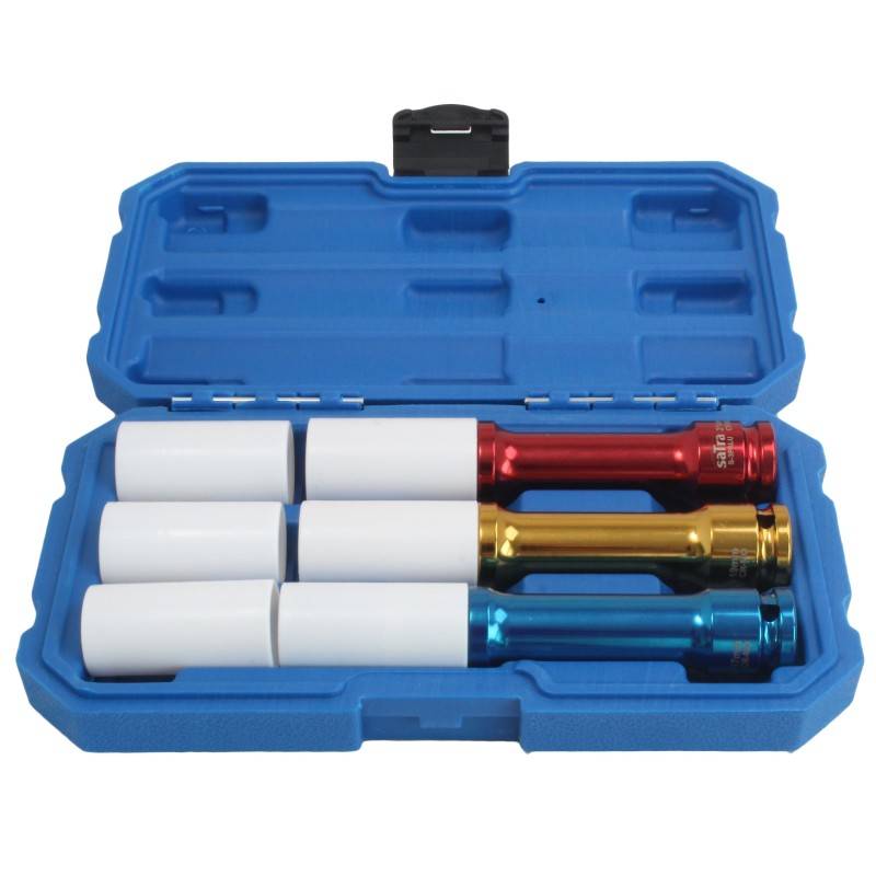 SATRA 1/2" Krachtdoppen set lang voor wielbouten SLIM-0