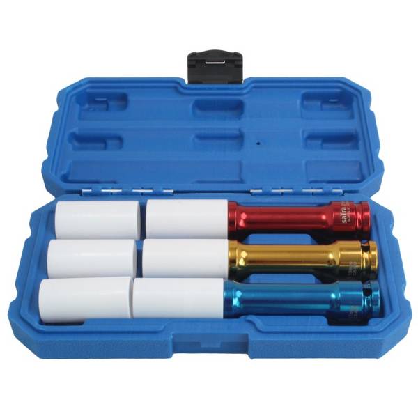 SATRA 1/2" Krachtdoppen set lang voor wielbouten SLIM