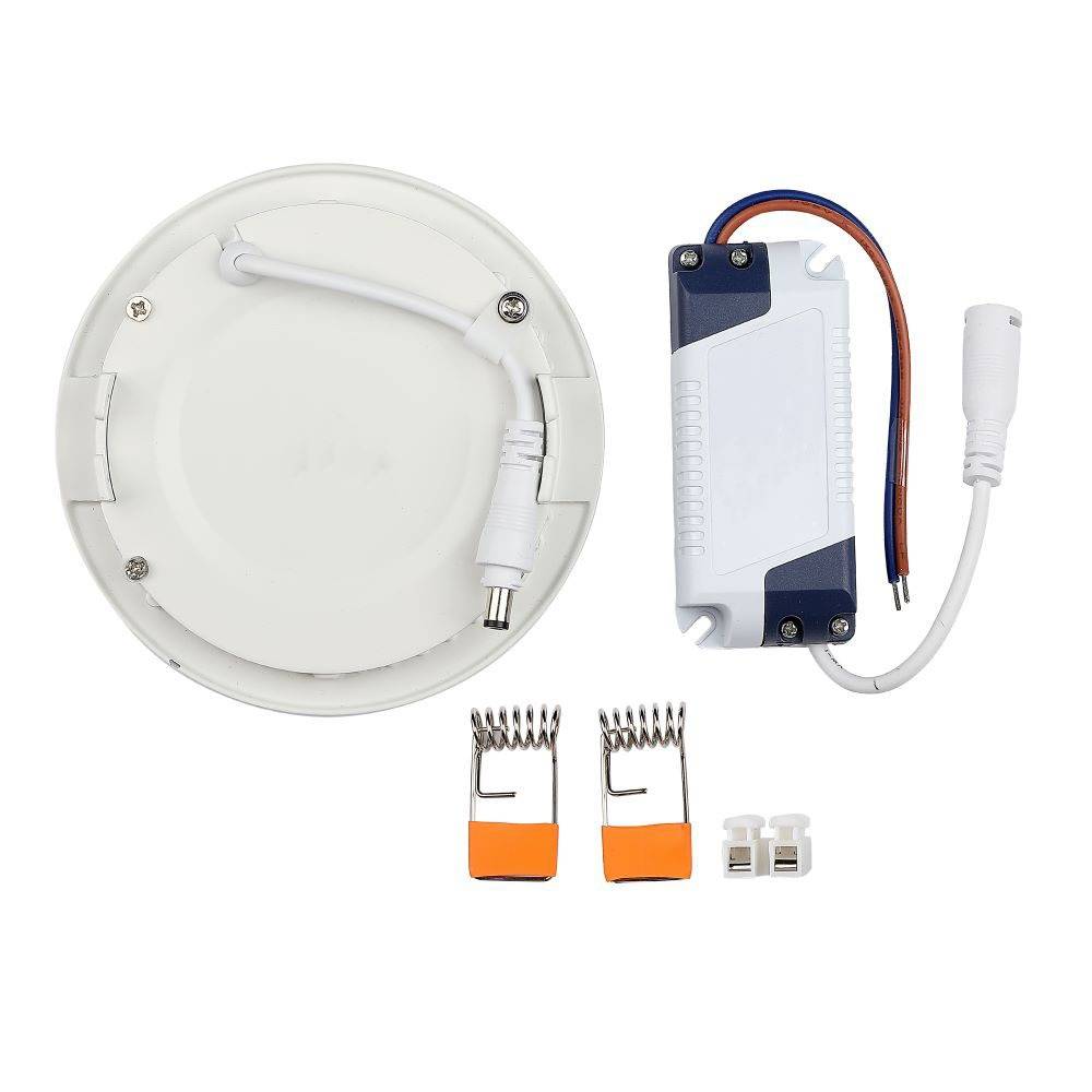 V-TAC VT-1207RD Ronde LED Minipanelen - Premium Serie - IP20 - Wit - 12W - 1000 Lumen - 3000K-3